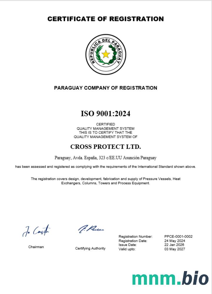 Paragwaj business registration vcertyfikat Word i szablon PDF